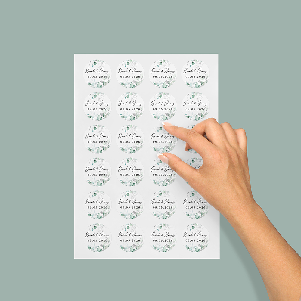 Pack of 'Silver Eucalyptus' Stickers