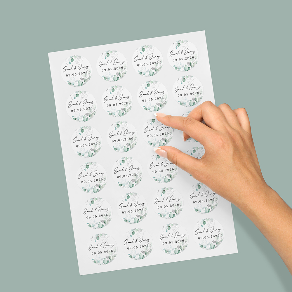 Pack of 'Silver Eucalyptus' Stickers