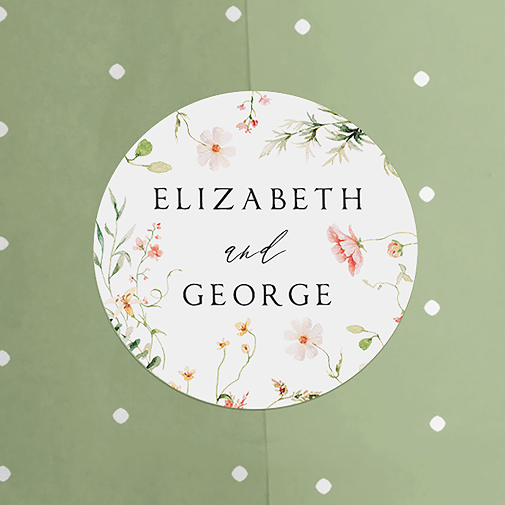 'Vintage Botanical' Pocketfold Wedding Invitation