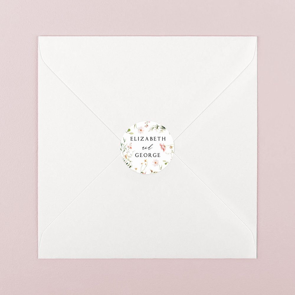 'Vintage Botanical' Pocketfold Wedding Invitation