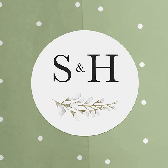 Pack of 'White Wisteria' Stickers