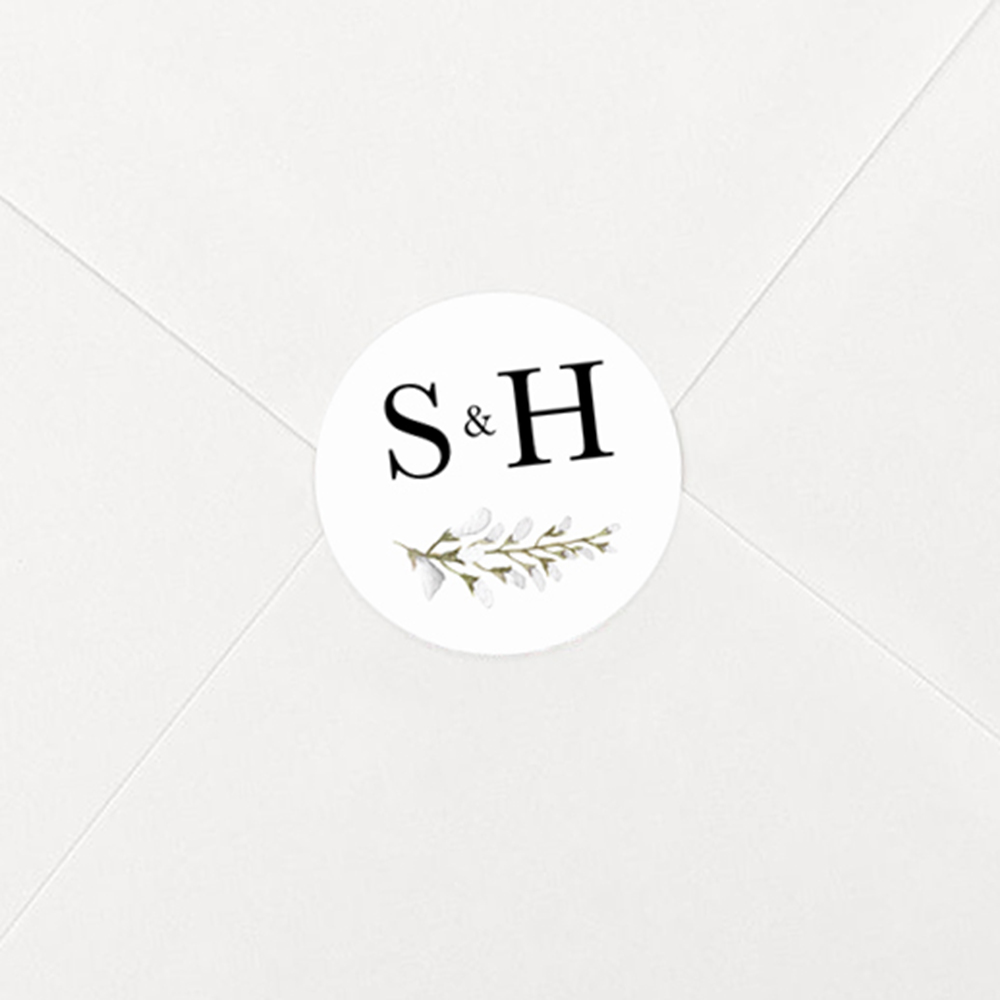 Pack of 'White Wisteria' Stickers