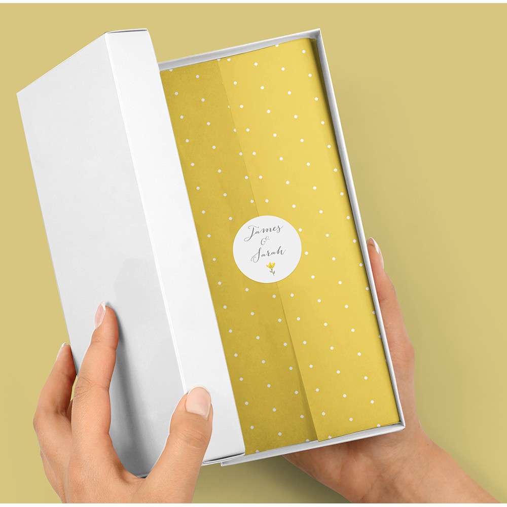 Pack of 'Yellow Floral Watercolour' Stickers