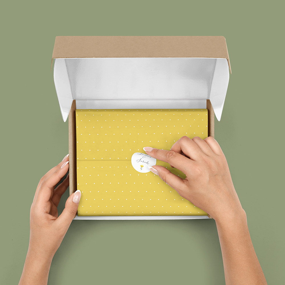 Pack of 'Yellow Floral Watercolour' Stickers