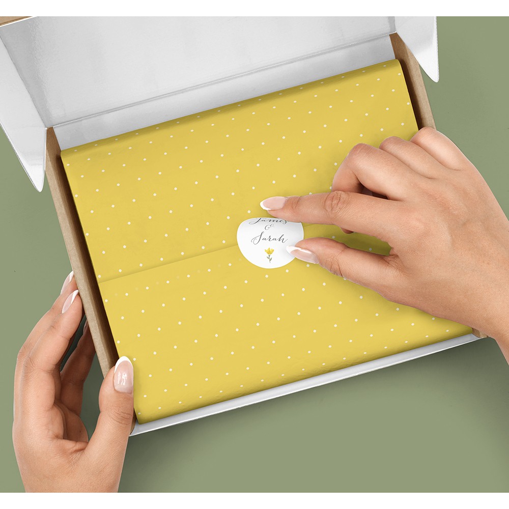 Pack of 'Yellow Floral Watercolour' Stickers