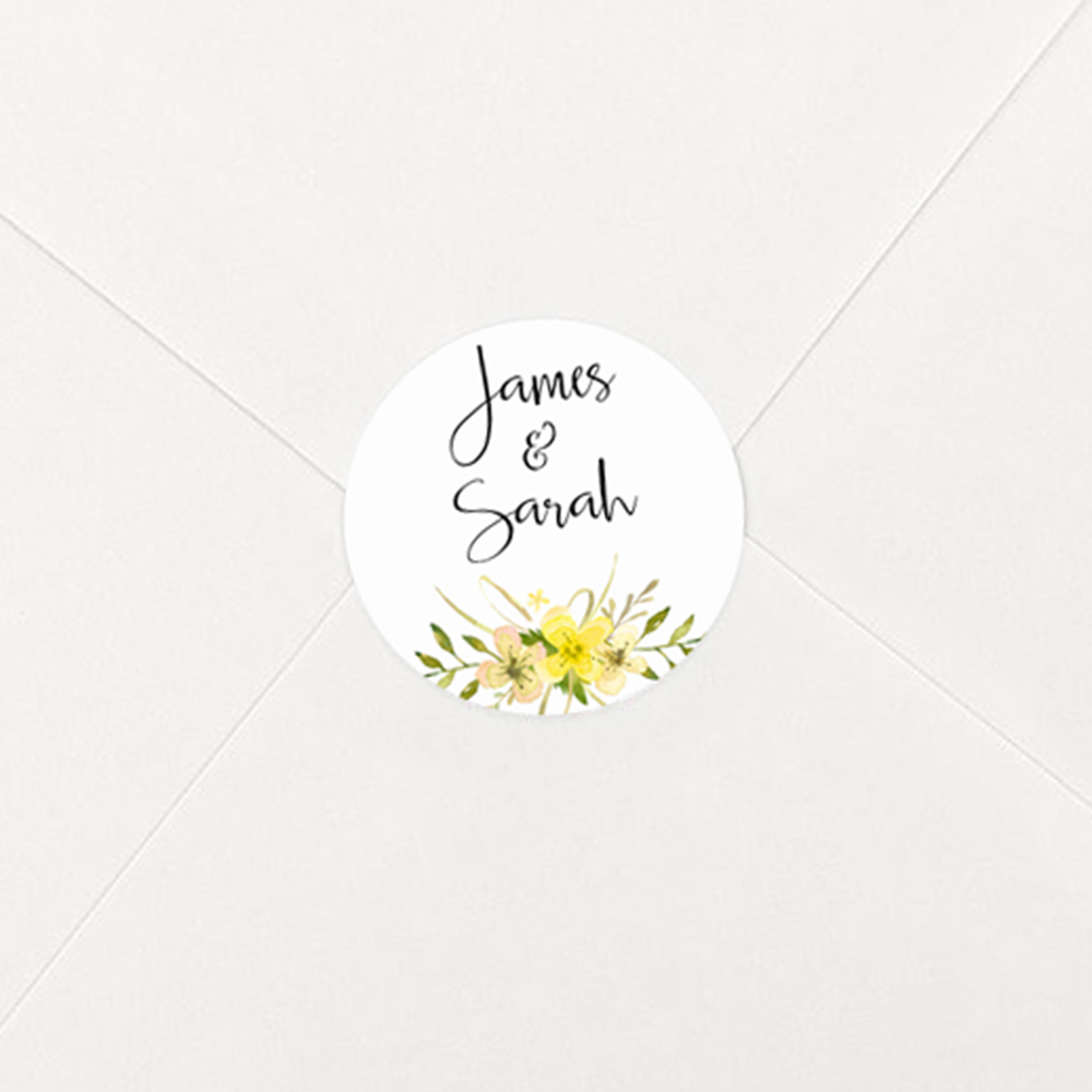 Pack of 'Yellow Multi Floral' Stickers