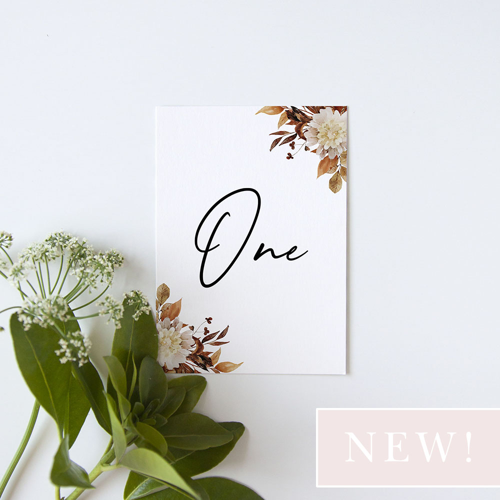 'Autumn Garden' Table Name/Number