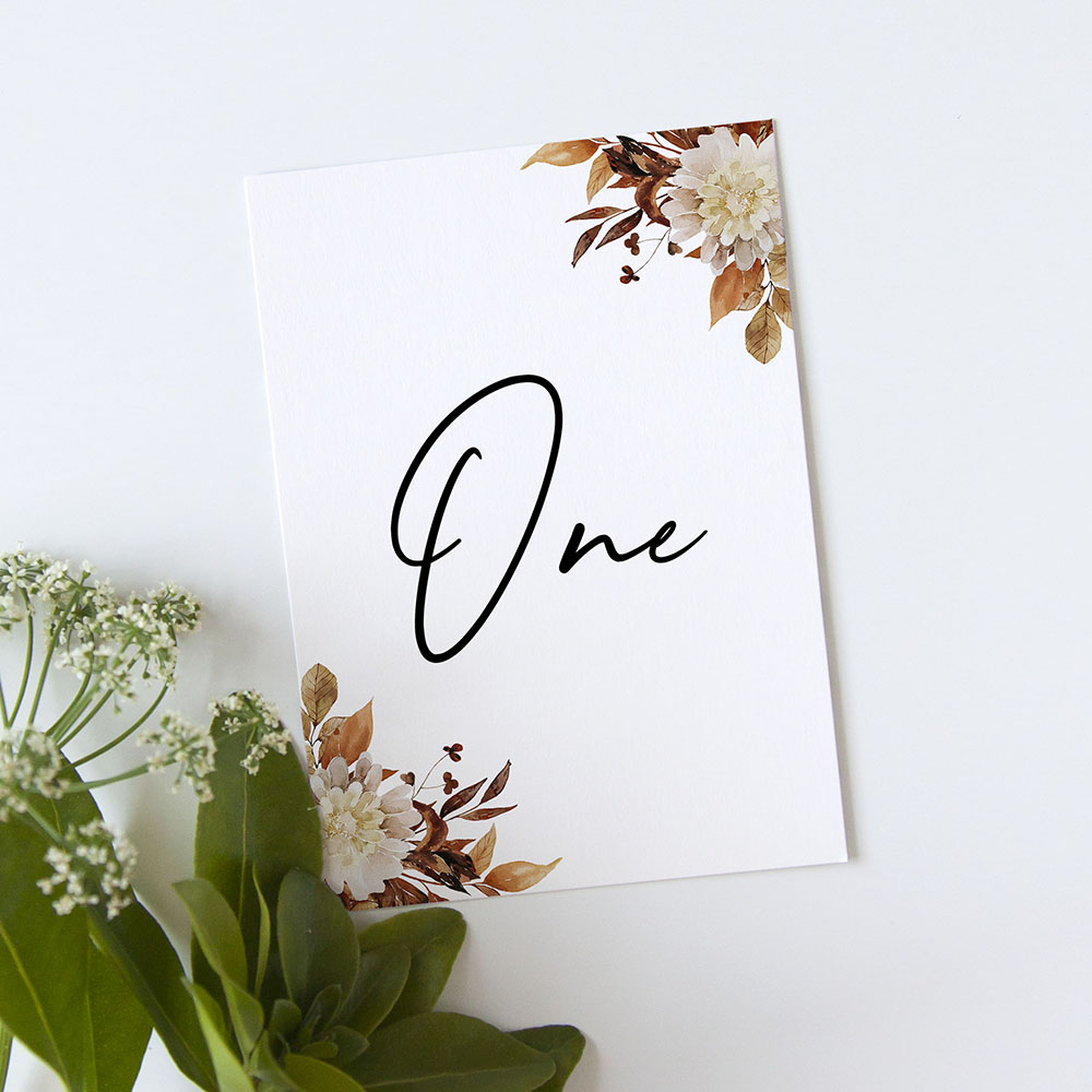 'Autumn Garden' Table Name/Number