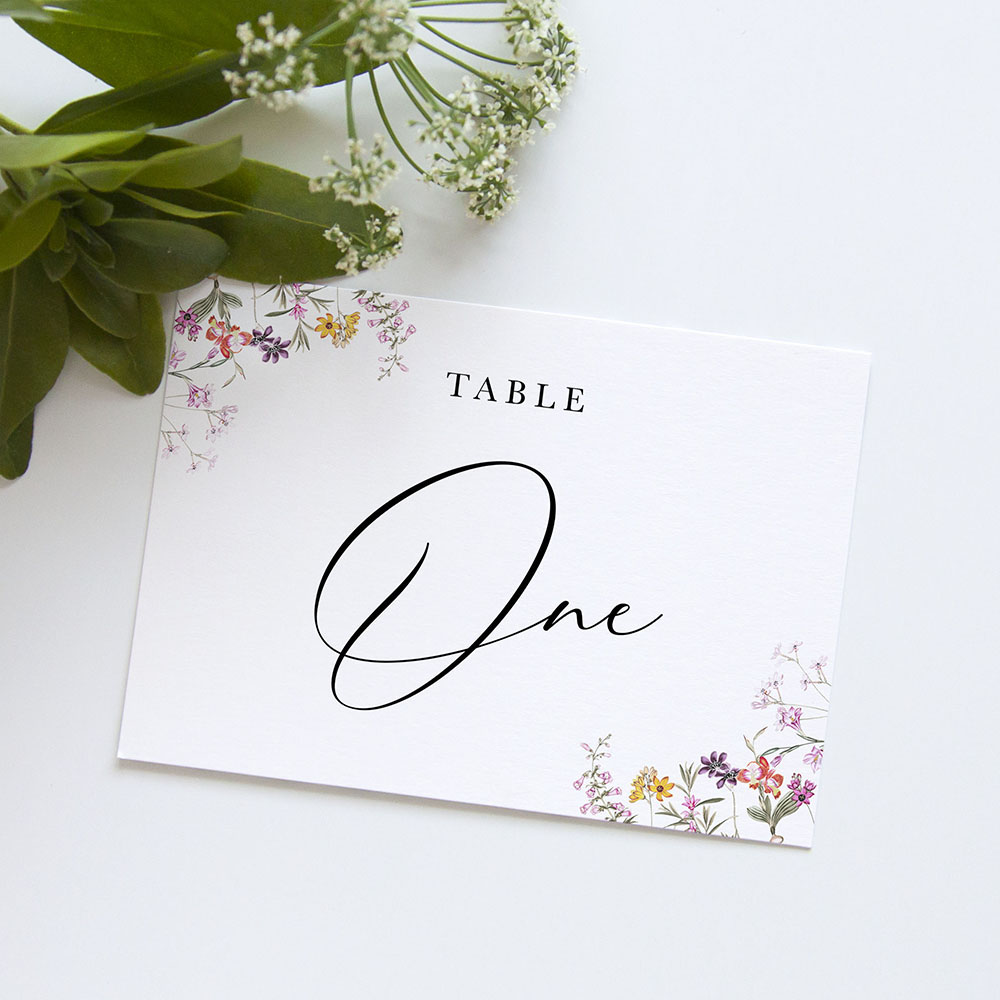 'Wild Botanical' Table Name/Number