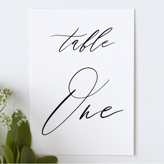 'Calligraphy 4' Table Name/Number