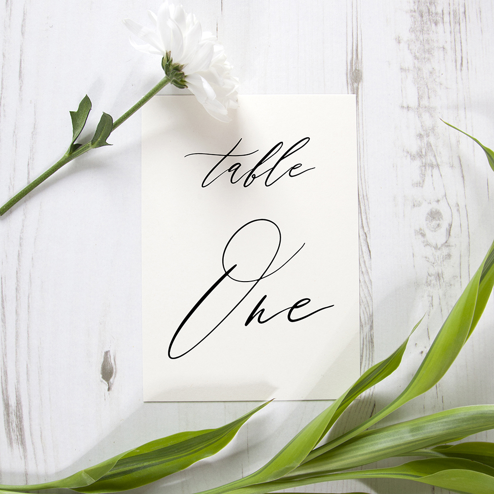 'Calligraphy 4' Table Name/Number