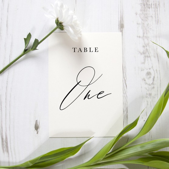 'Calligraphy 7' Table Name/Number