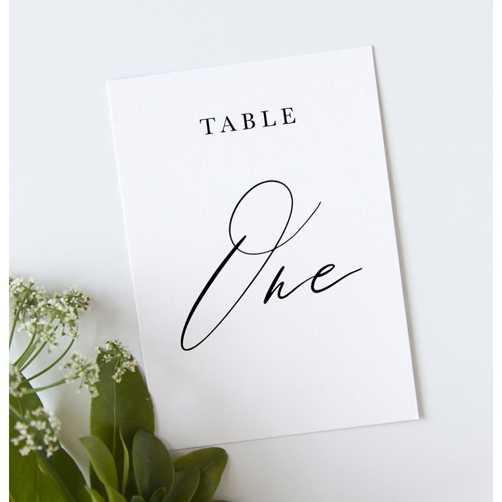'Calligraphy 7' Table Name/Number