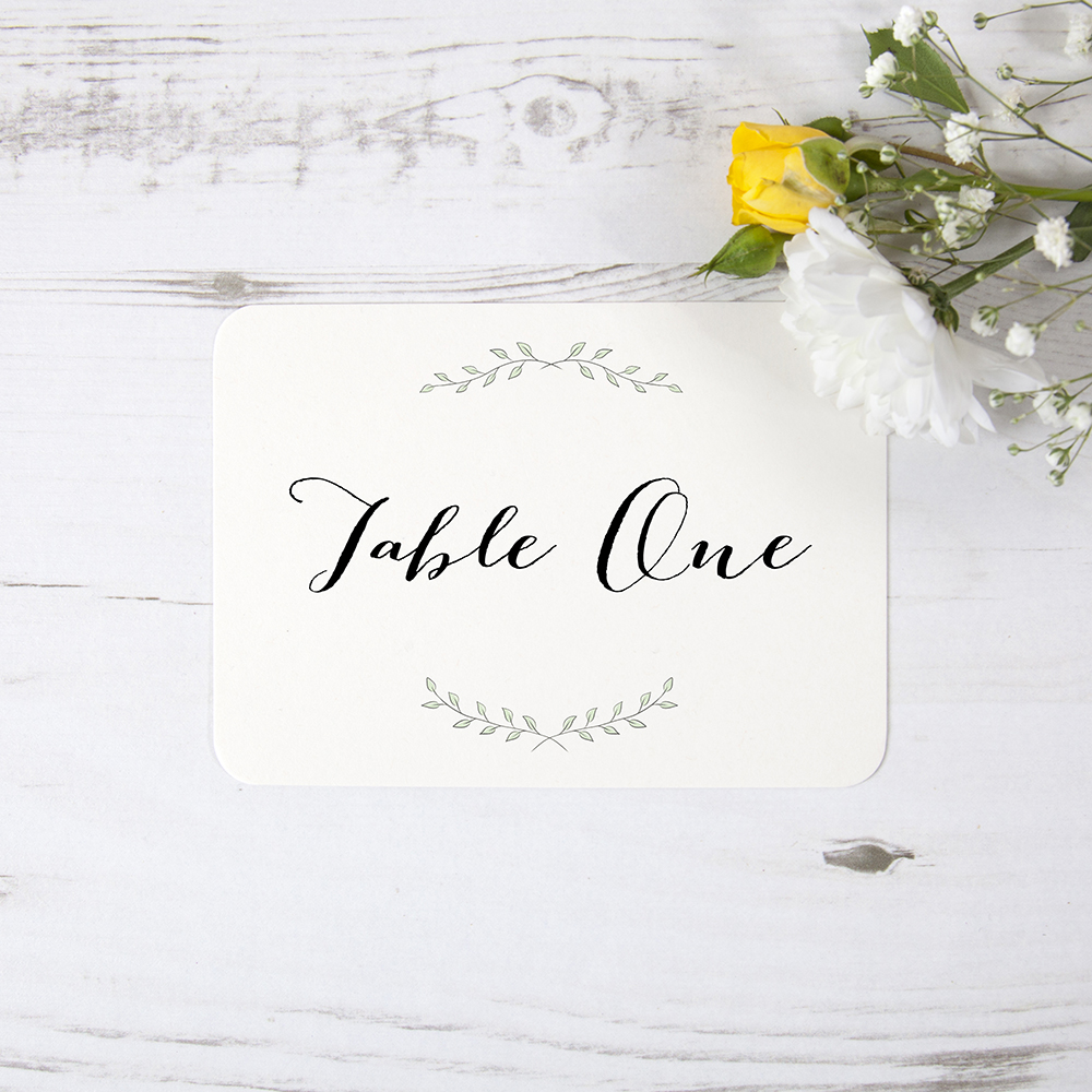 'Green Plant' Table Name/Number