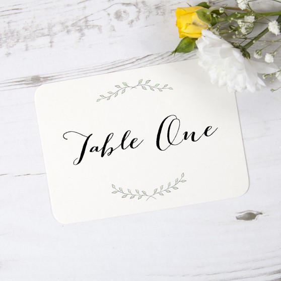 'Green Plant' Table Name/Number