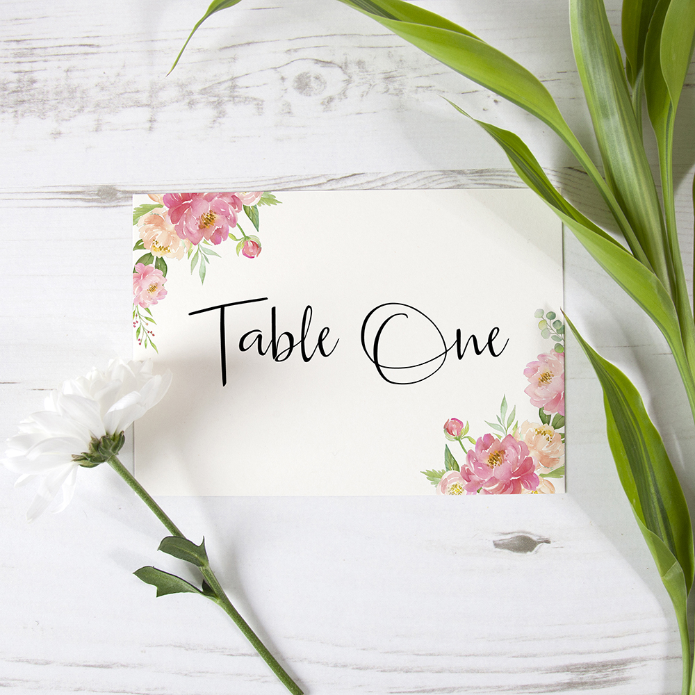 'Peony' Table Name/Number