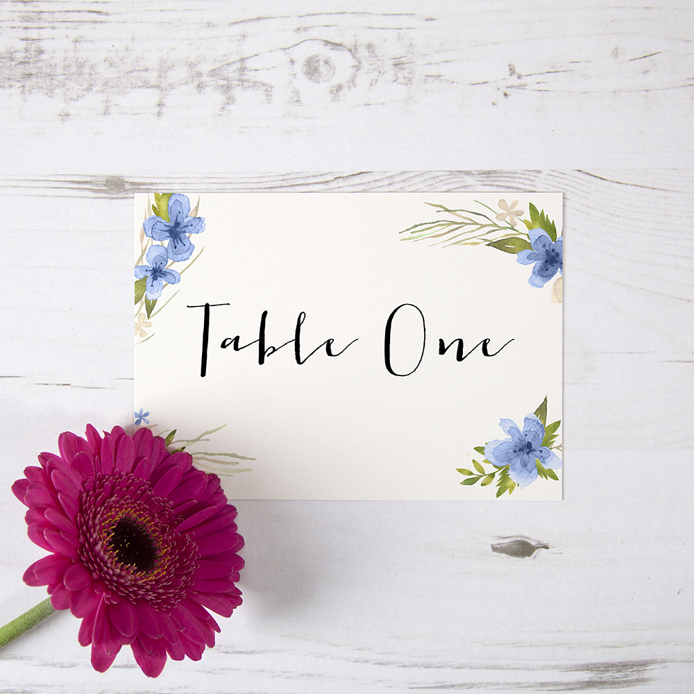 'Pretty in Blue' Table Name/Number