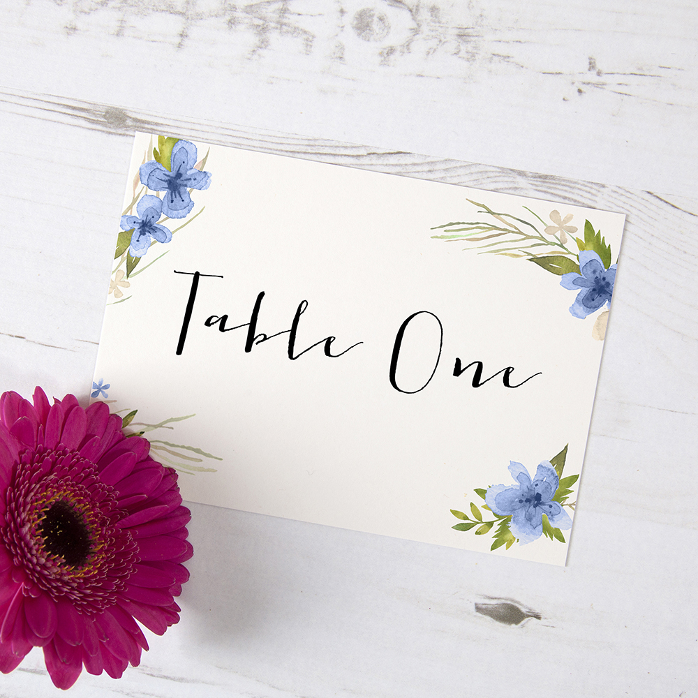 'Pretty in Blue' Table Name/Number