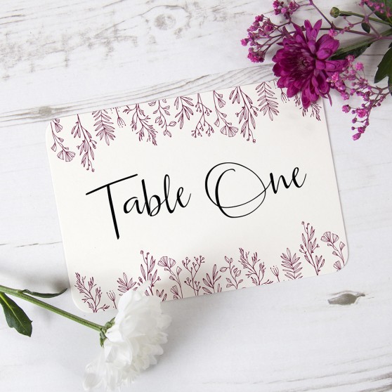 'Ruby Sophia' Table Name/Number