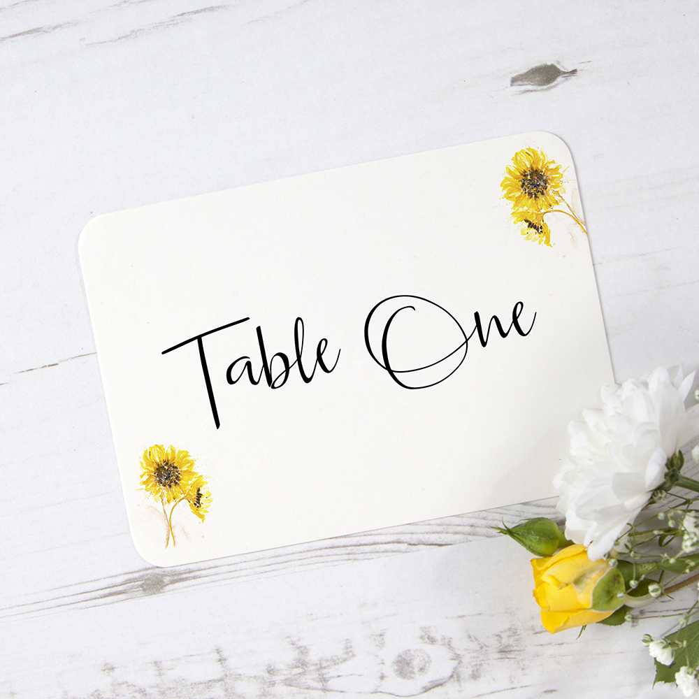 'Sunflower' Table Name/Number