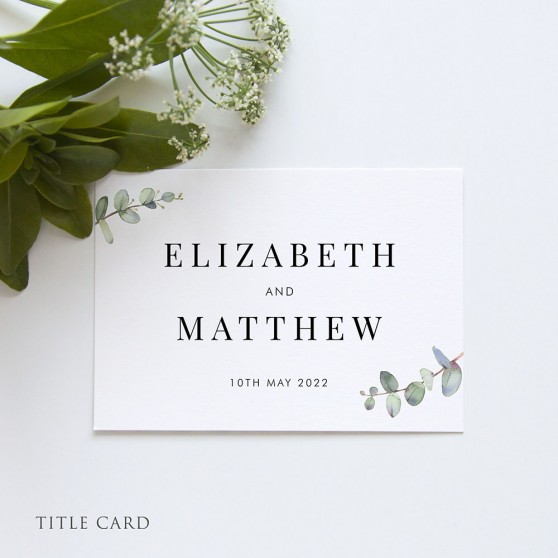 'Campagna Eucalyptus CP03' Table Plan Card Sample