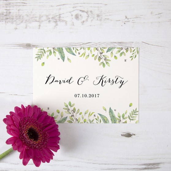 'Imogen' Table Plan Card Sample