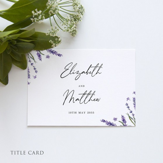 'Lavender' Table Plan Card Sample
