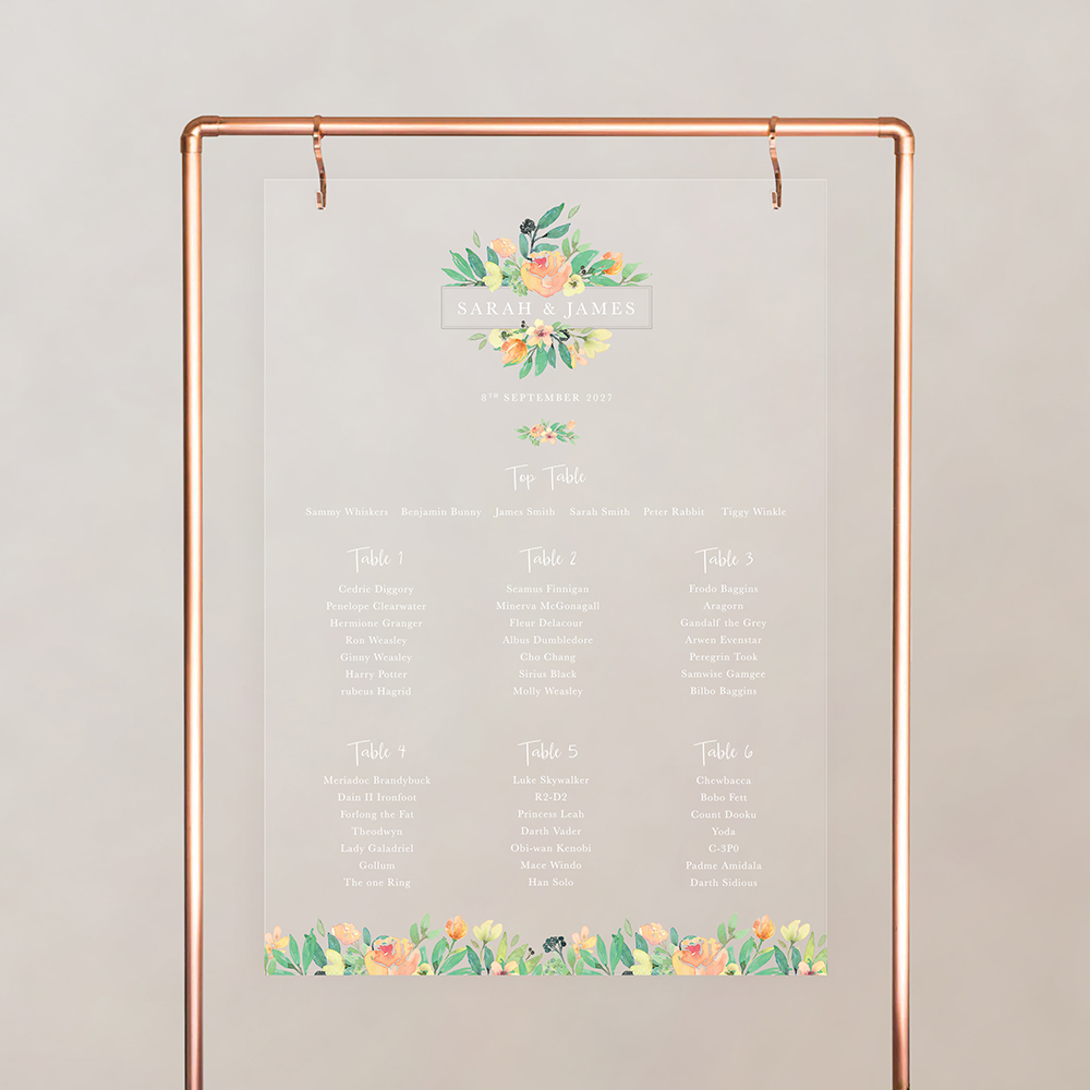 'Bella' Large White Table Plan A2/A1