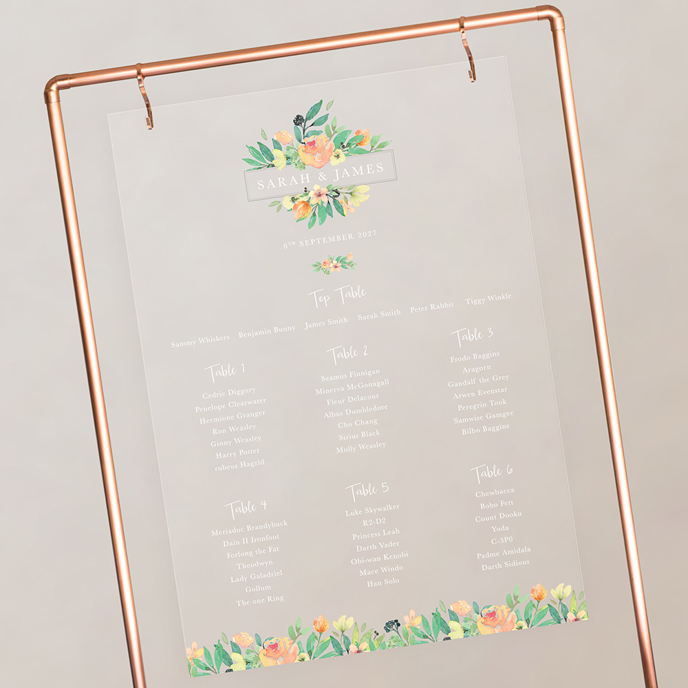 'Bella' Large White Table Plan A2/A1