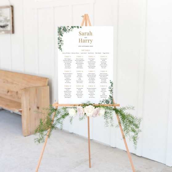 'Campagna Eucalyptus CP01' Large White Table Plan A2/A1