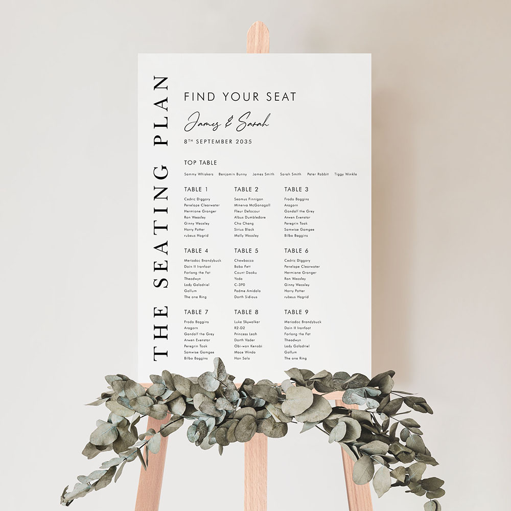 'Matthew' Large White Table Plan A2/A1