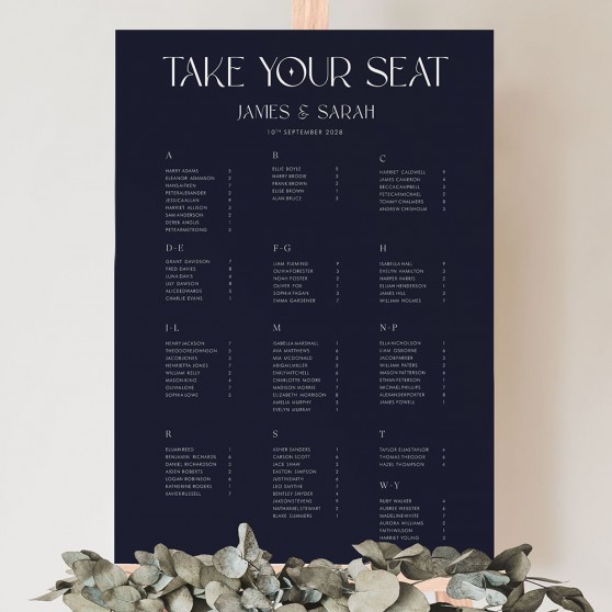 'Moon & Stars' Large Table Plan A2/A1