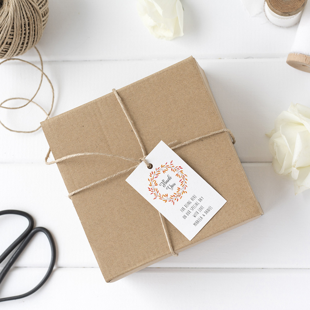 'Autumn Orange' Favour Tags