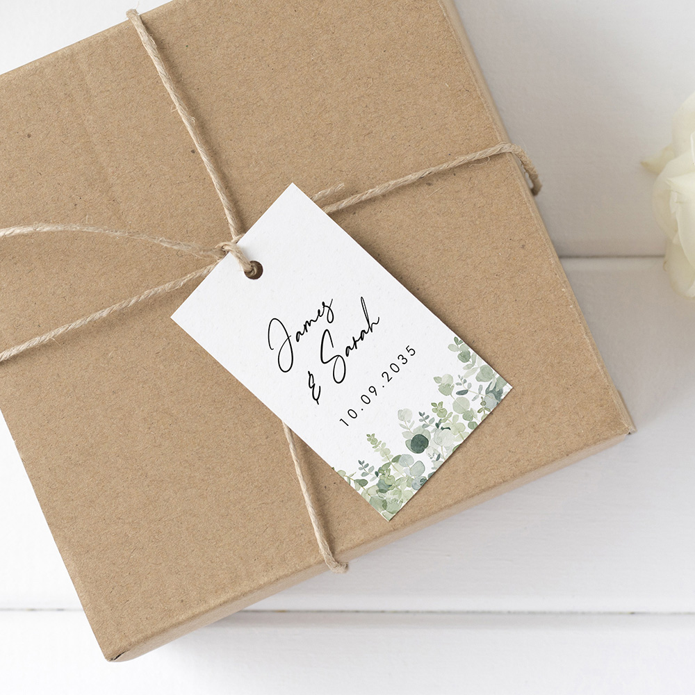 'Classic Eucalyptus' Favour Tags