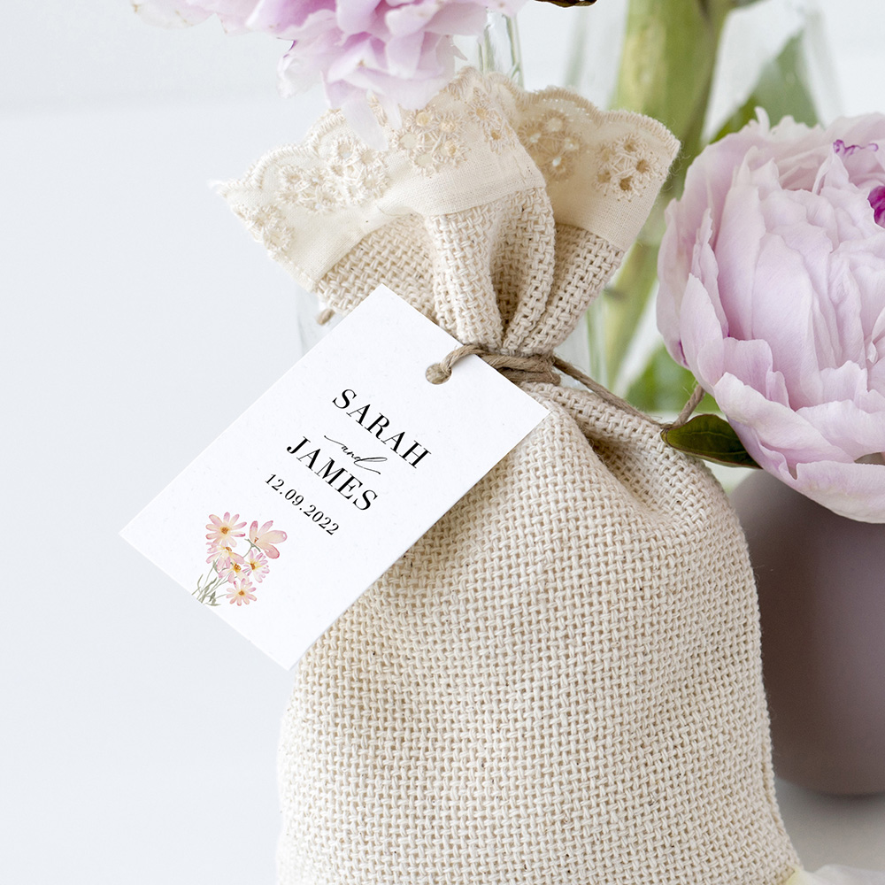 'Daisy Pink' Favour Tags