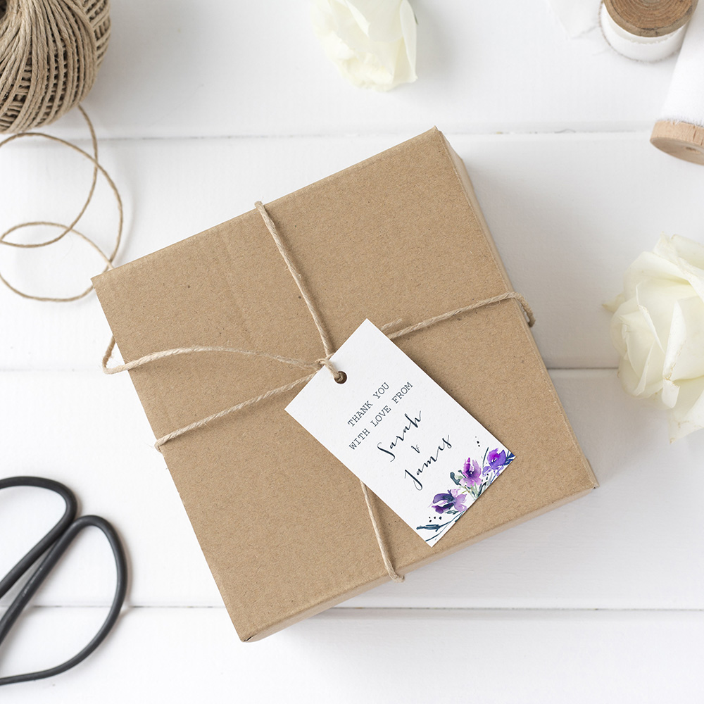 'Midnight Iris' Favour Tags