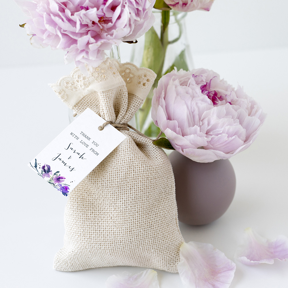 'Midnight Iris' Favour Tags
