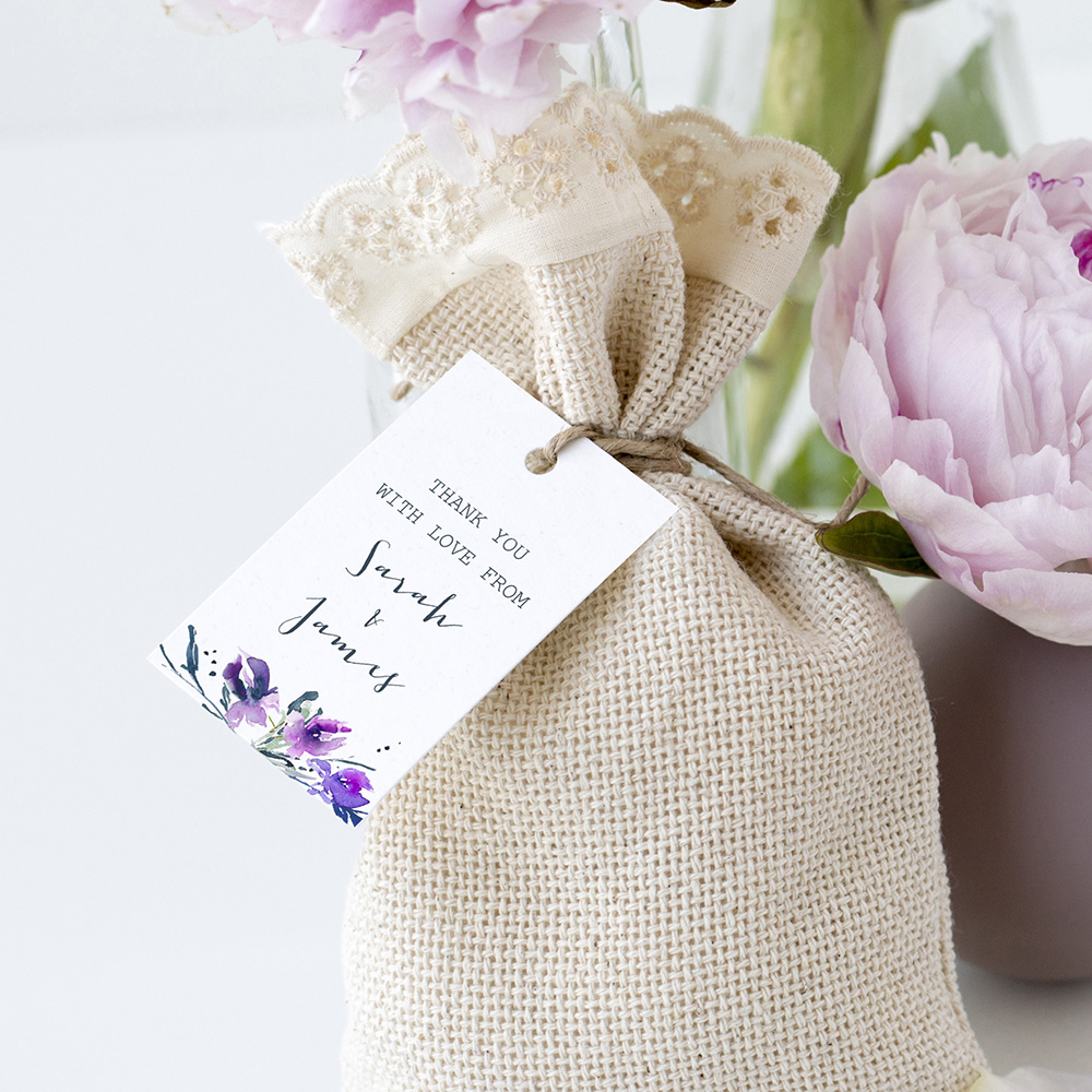 'Midnight Iris' Favour Tags
