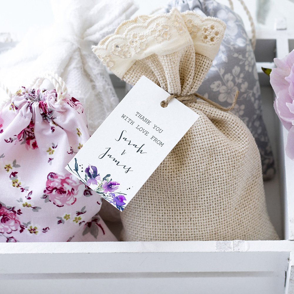 'Midnight Iris' Favour Tags