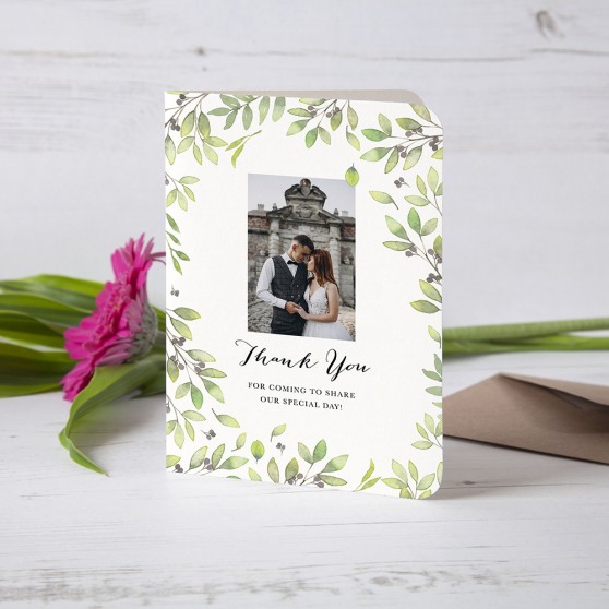 'Arabella' Folded Photo Thank You Card