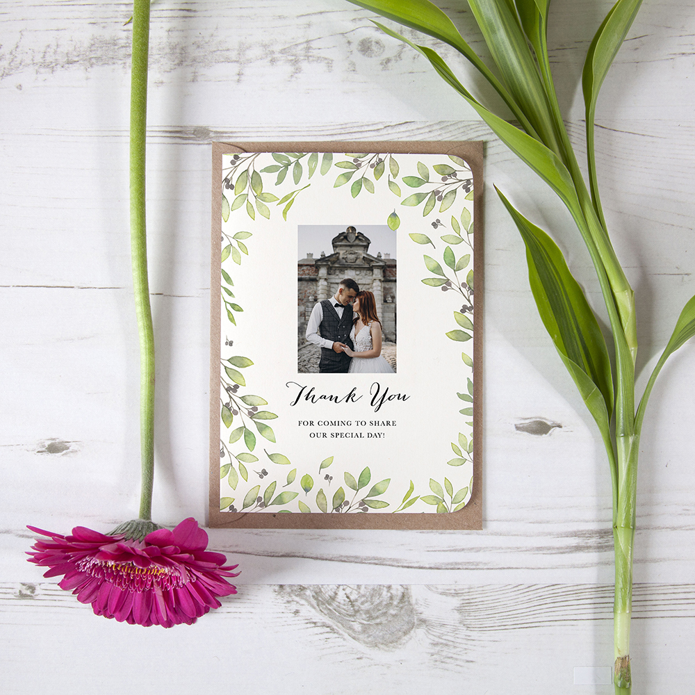 'Arabella' Folded Photo Thank You Card