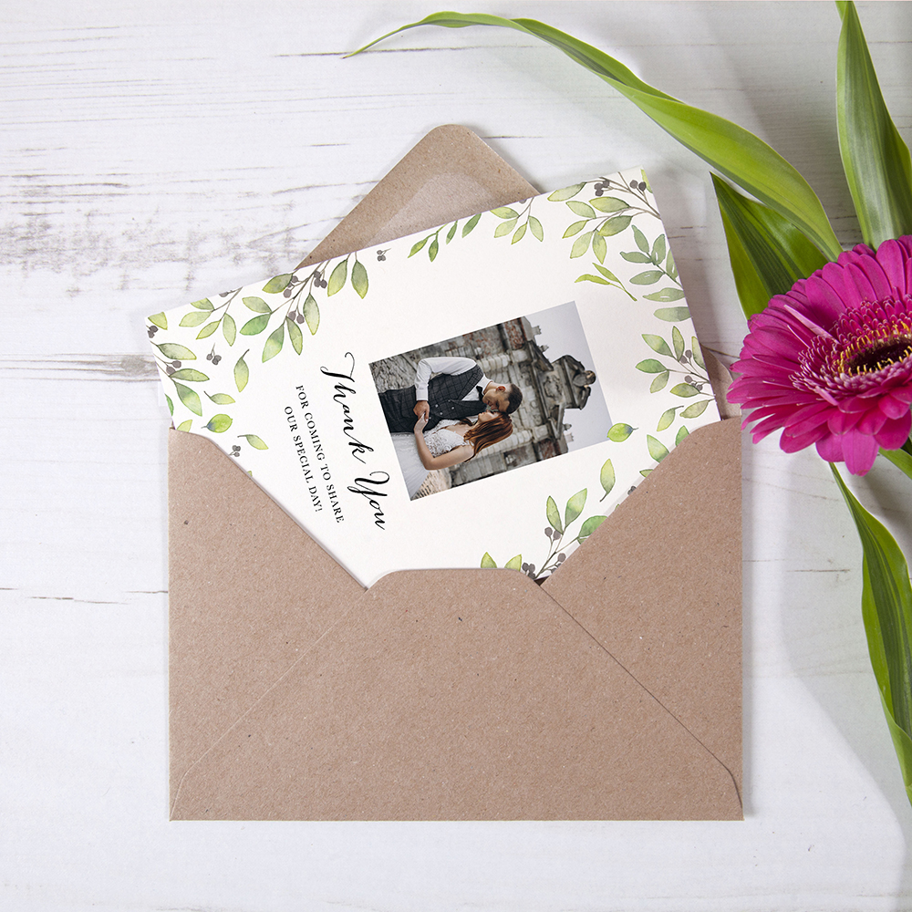 'Arabella' Folded Photo Thank You Card