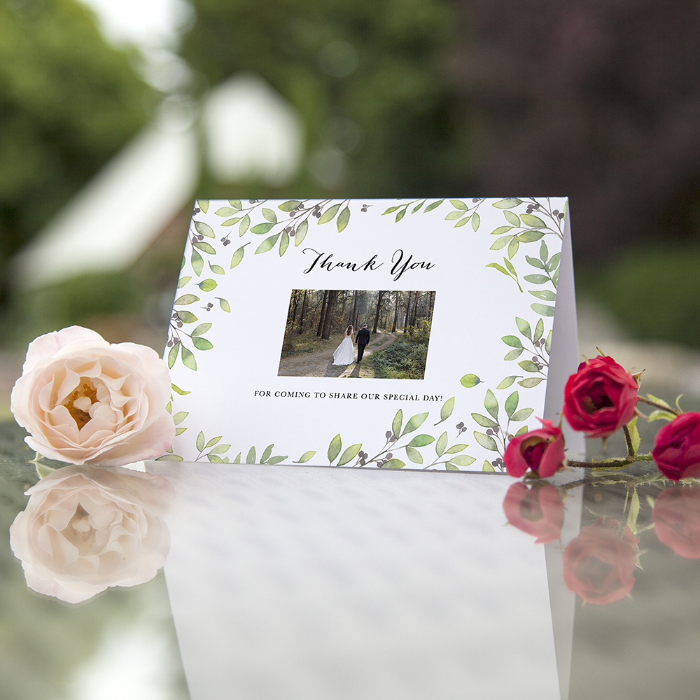 'Arabella' Folded Photo Thank You Card
