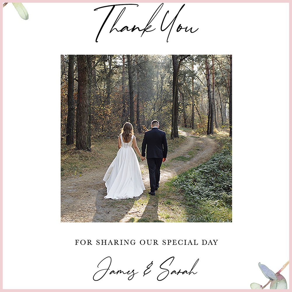 'Campagna Eucalyptus' Folded Photo Thank You Card