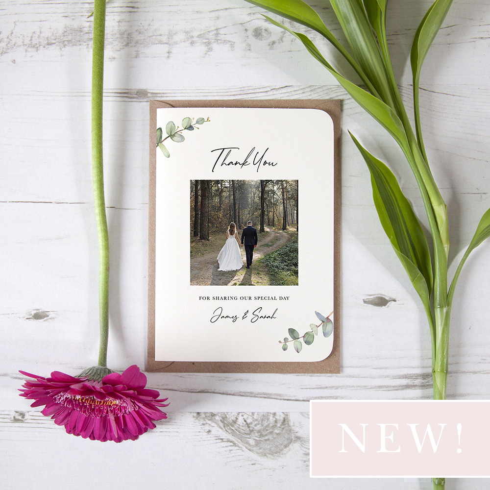 'Campagna Eucalyptus' Folded Photo Thank You Card