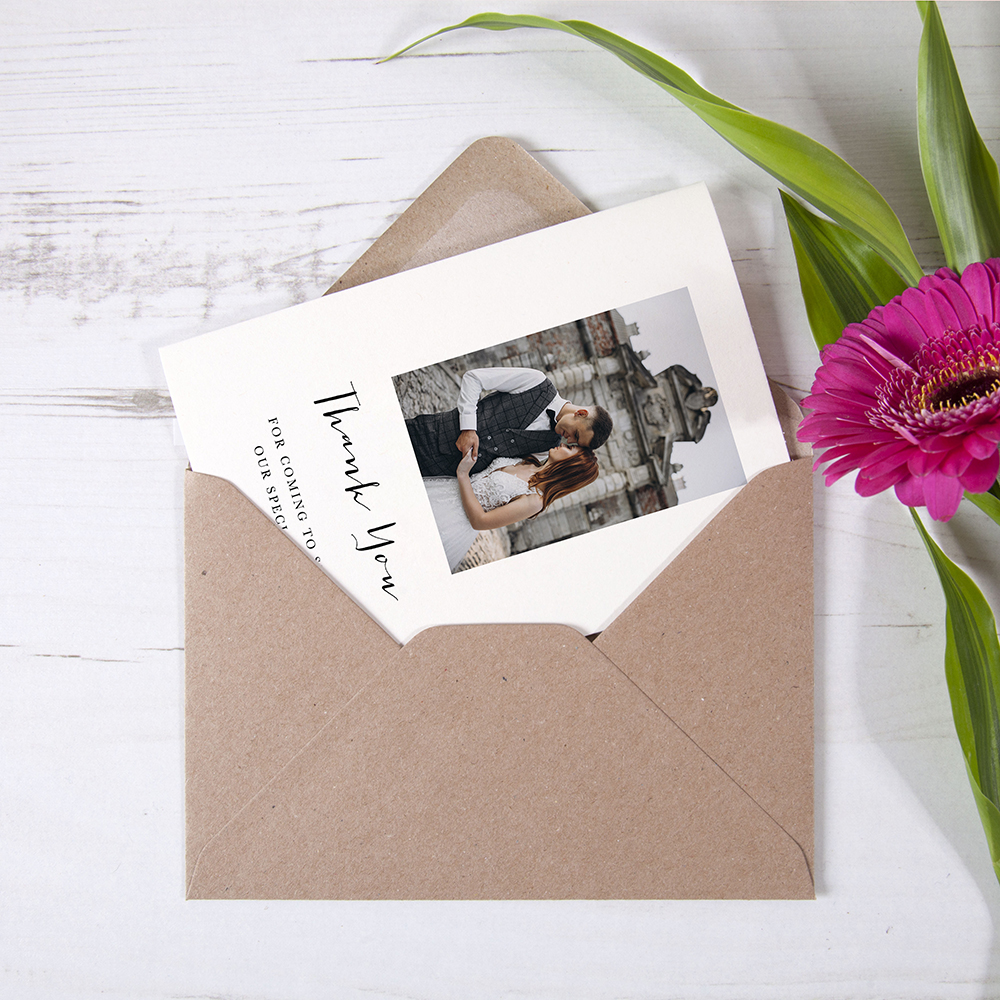 'Classic 30' Folded Photo Thank You Card