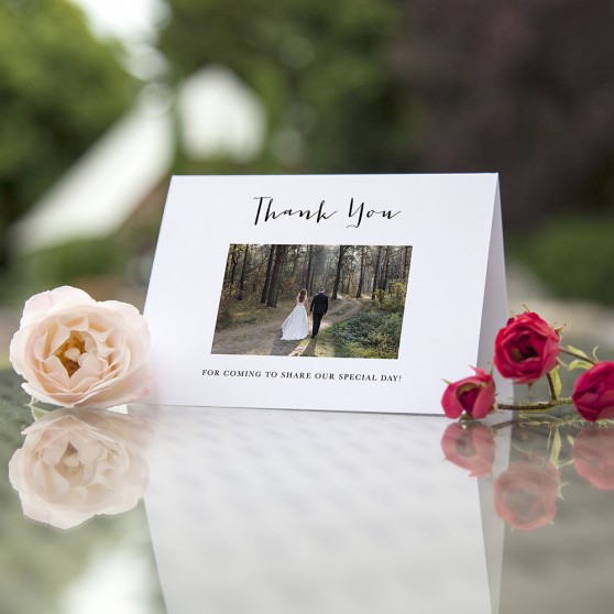 'Classic 30' Folded Photo Thank You Card