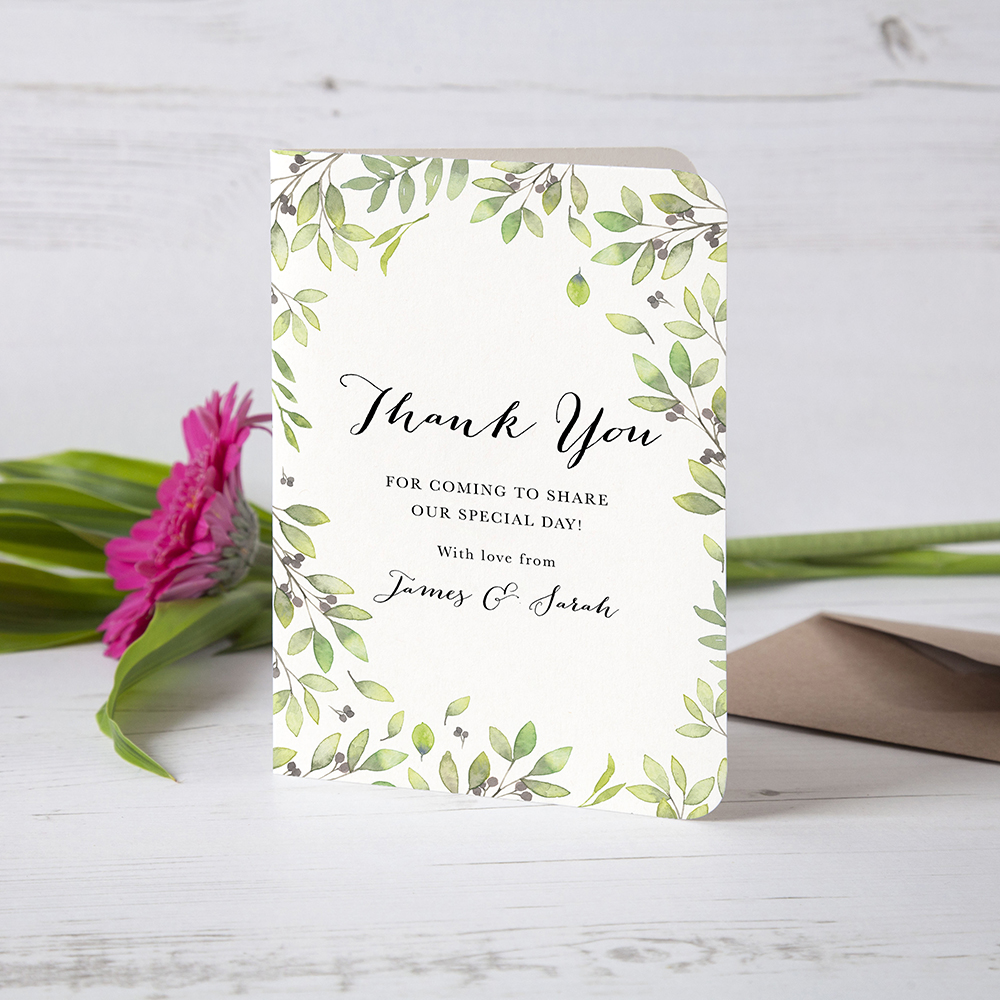 'Arabella' Folded Thank You Card