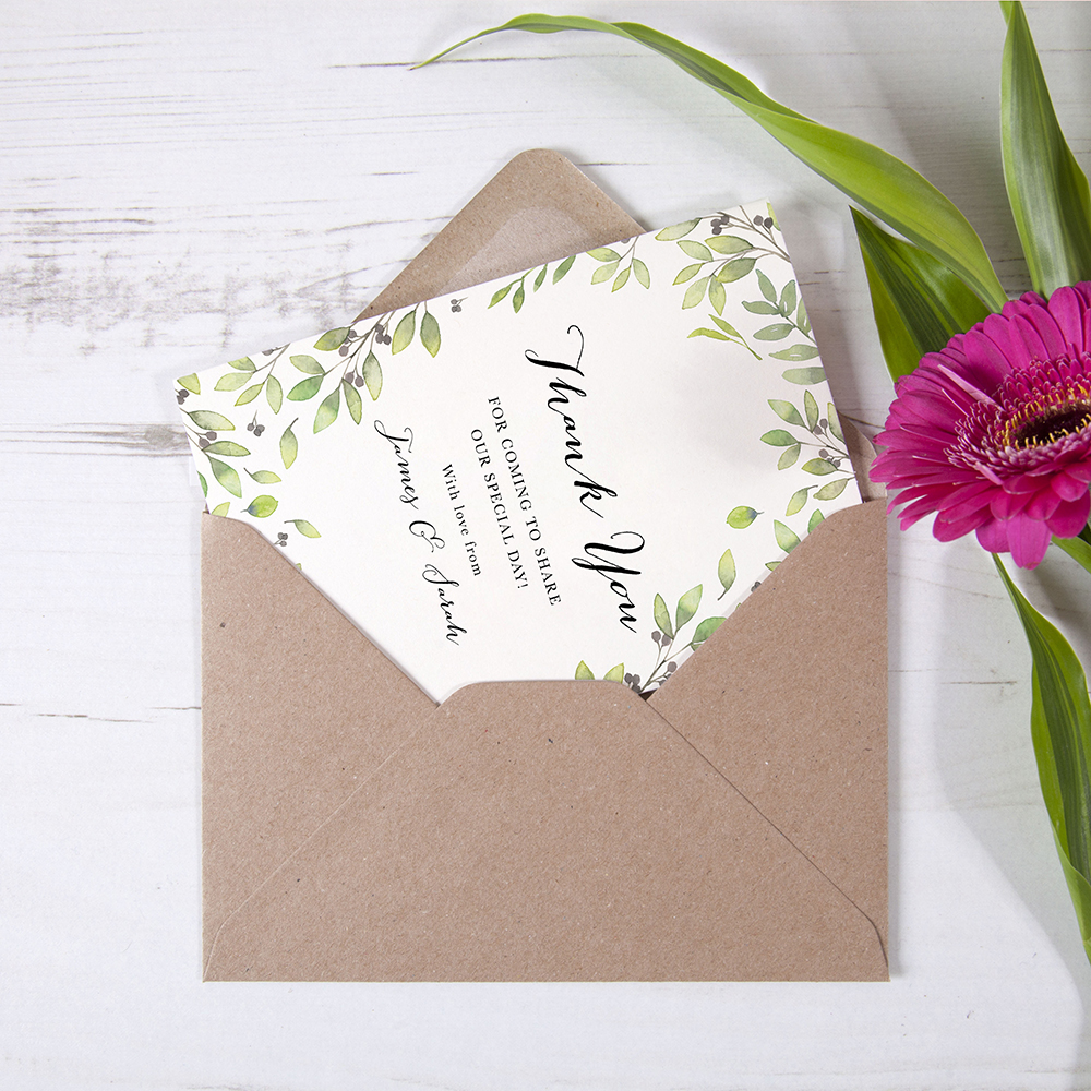 'Arabella' Folded Thank You Card