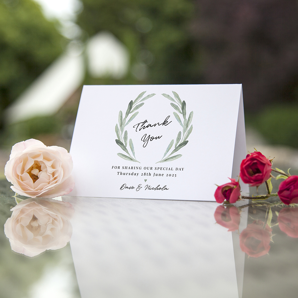 'Olive' Folded Thank You Card